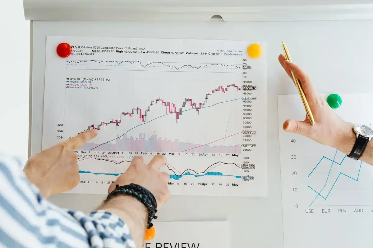 Graphique montrant la diversification d'un portefeuille d'investissement entre différentes classes d'actifs